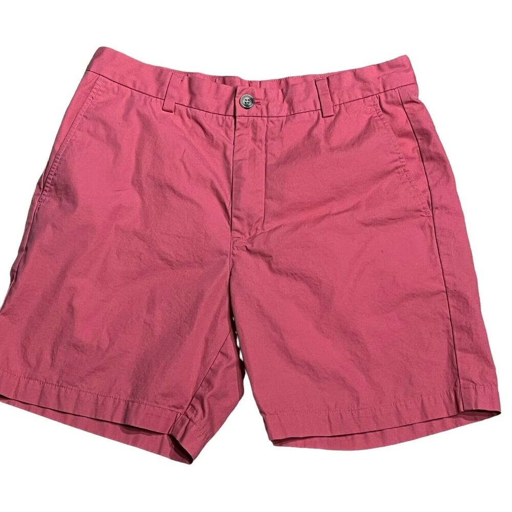 Vineyard Vines Chino Shorts Mens Coral Preppy Flat Front Breaker Casual Size 32